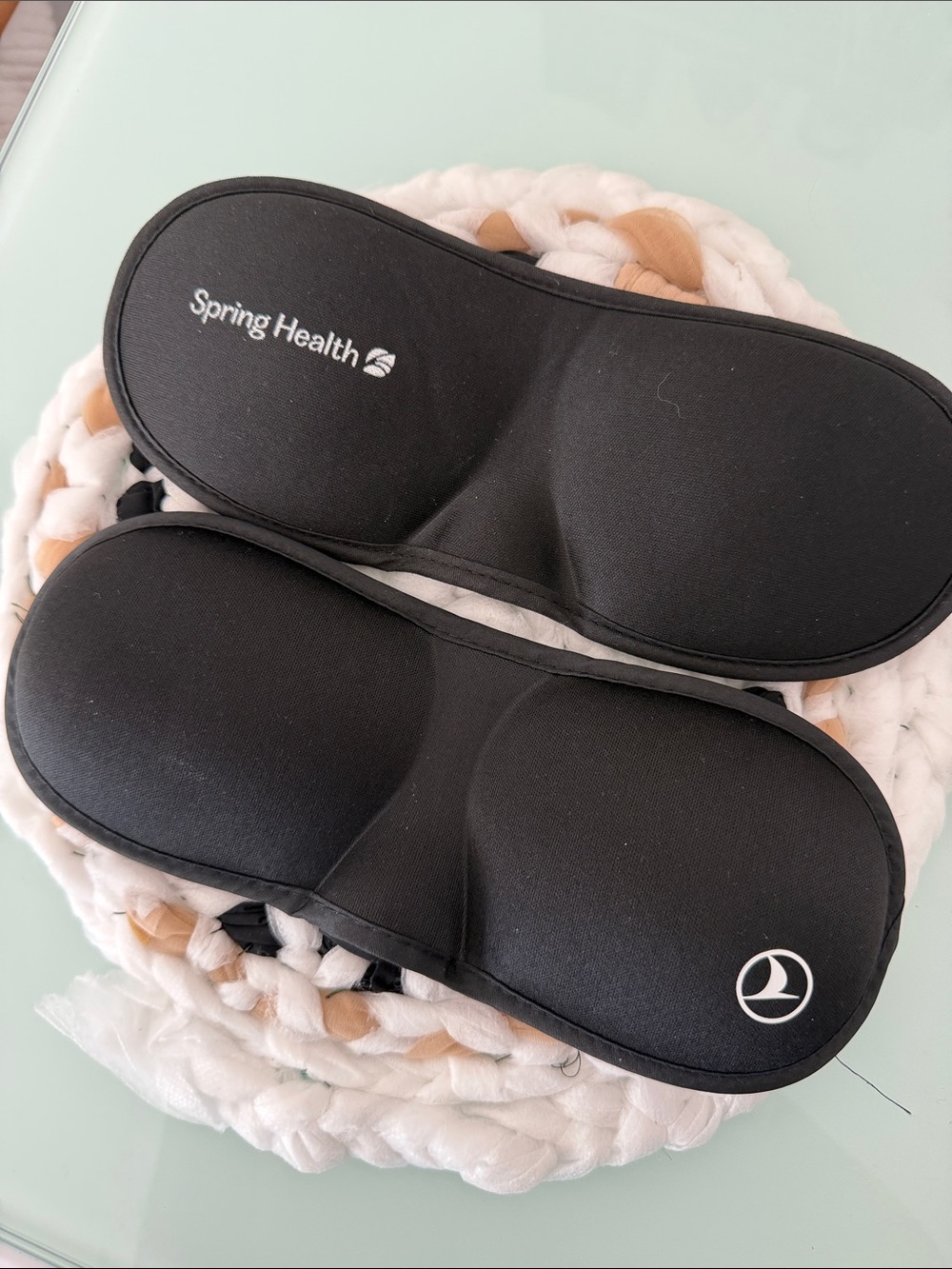 5/$15 Black Contoured Sleep Mask - Pair